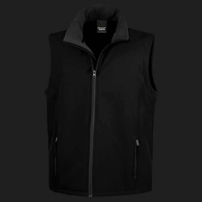 Men's Printable Softshell Bodywarmer with Recycled Fleece Inner Thumbnail