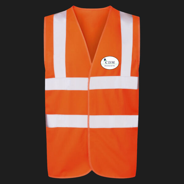 Printed C.D.M Left Chest - UCC 4-Band Safety Waistcoat Thumbnail