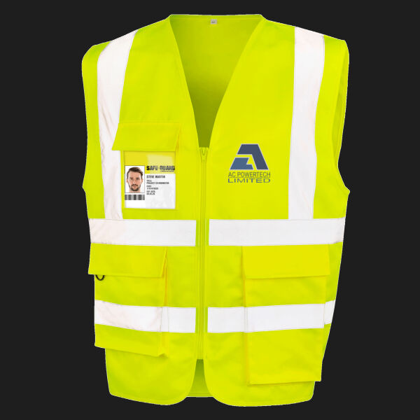 Printed AC Powertech Limited Left Chest - Heavy Duty Polycotton Security Vest Thumbnail