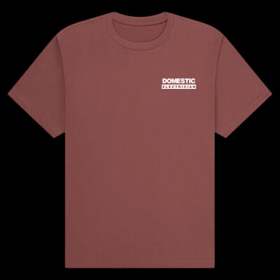 Printed Domestic Electrician Left Chest - Organic Heavy T-Shirt Thumbnail