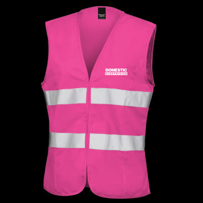Printed Domestic Electrician Left Chest - Women's Safety Vest Thumbnail