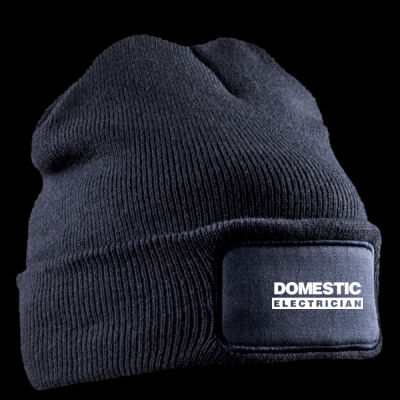 Printed Domestic Electrician Left Chest - Double Knit Printers Beanie Thumbnail