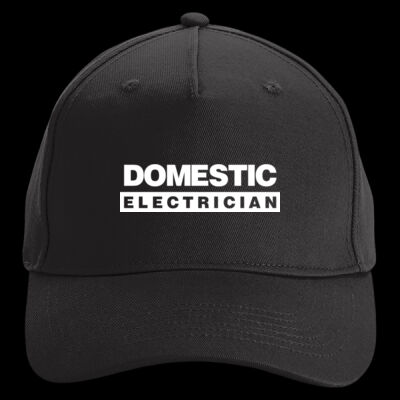 Printed Domestic Electrician Left Chest - Organic Cotton 5 Panel Cap Thumbnail