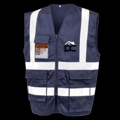 Printed DC Home Improvements & Renovations Left Chest - Heavy Duty Polycotton Security Vest Thumbnail