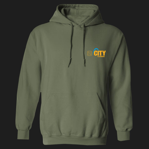 Printed - City Plumbing - Left Chest - Heavy Blend™ Adult Hooded Sweatshirt Thumbnail