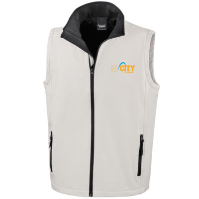 Printed - City Plumbing - Left Chest - Men's Printable Softshell Bodywarmer with Recycled Fleece Inner Thumbnail