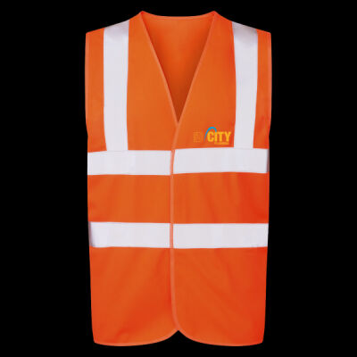Printed - City Plumbing - Left Chest - UCC 4-Band Safety Waistcoat Thumbnail