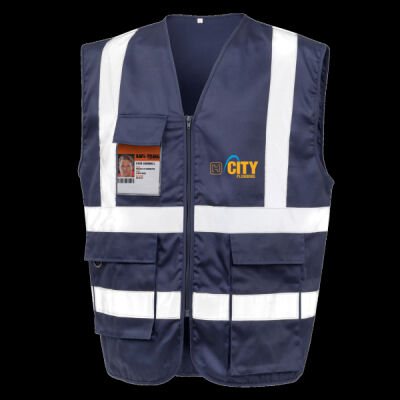 Printed - City Plumbing - Left Chest - Heavy Duty Polycotton Security Vest Thumbnail