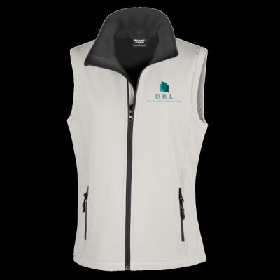 Printed DRL Left Chest - Ladies' Printable Softshell Bodywarmer with Recycled Fleece Inner Thumbnail