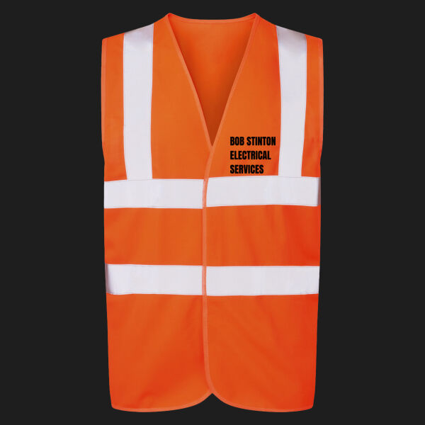 Printed - Bob Stinton - Left Chest - UCC 4-Band Safety Waistcoat Thumbnail