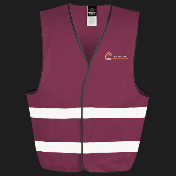 Printed Coastline Carpentry and Build Left Chest - Enhance Visibility Vest Thumbnail