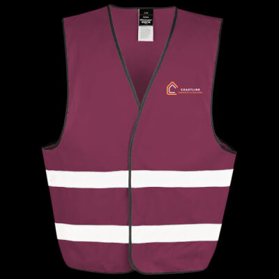 Printed Coastline Carpentry and Build Left Chest - Enhance Visibility Vest Thumbnail