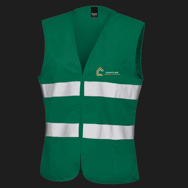 Printed Coastline Carpentry and Build Left Chest - Women's Safety Vest Thumbnail