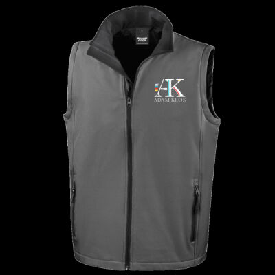 Printed - Adam Klos - Left Chest - Men's Printable Softshell Bodywarmer with Recycled Fleece Inner Thumbnail