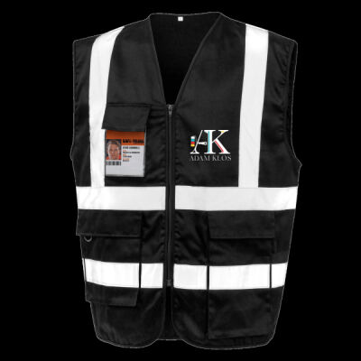 Printed - Adam Klos - Left Chest - Heavy Duty Polycotton Security Vest Thumbnail