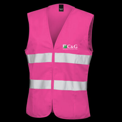 Printed - C&G Building - Left Chest - Women's Safety Vest Thumbnail