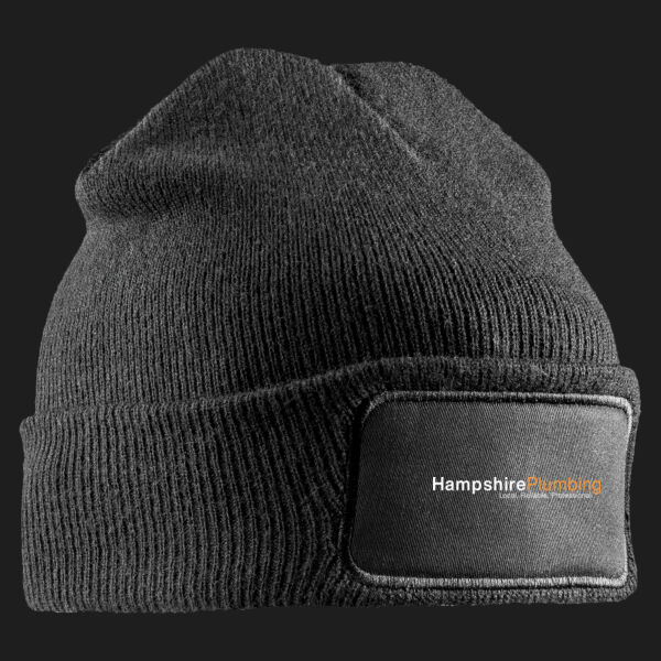 Printed Hampshire Plumbing Left Chest - Double Knit Printers Beanie Thumbnail