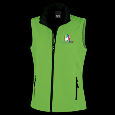 Printed Advanced Decor Left Chest - Ladies' Printable Softshell Bodywarmer with Recycled Fleece Inner Thumbnail
