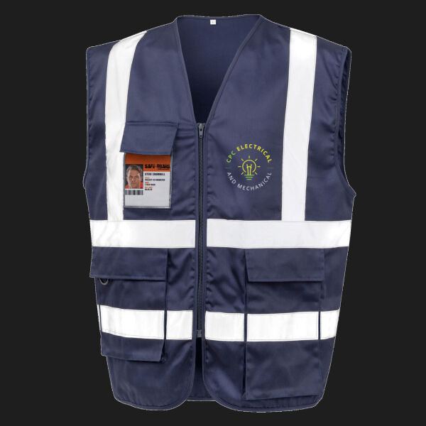 Printed CPC Electrical and Mechanical Left Chest - Heavy Duty Polycotton Security Vest Thumbnail