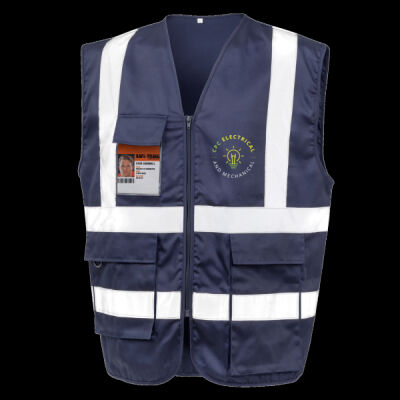Printed CPC Electrical and Mechanical Left Chest - Heavy Duty Polycotton Security Vest Thumbnail