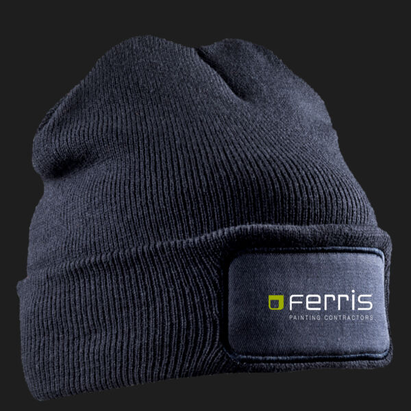 Printed Ferris Painting Contractors Left Chest - Double Knit Printers Beanie Thumbnail