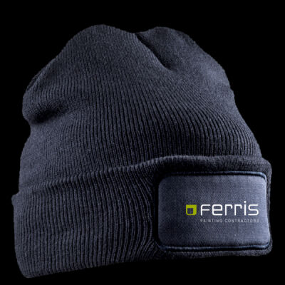 Printed Ferris Painting Contractors Left Chest - Double Knit Printers Beanie Thumbnail