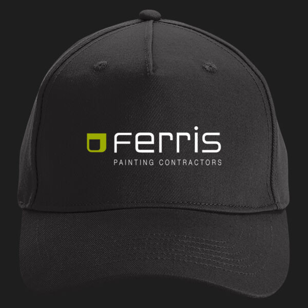 Printed Ferris Painting Contractors Left Chest - Organic Cotton 5 Panel Cap Thumbnail