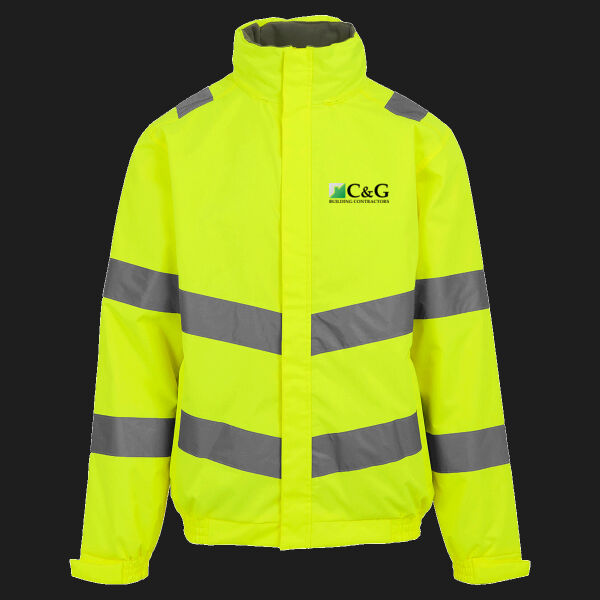 Printed - C&G Building - Left Chest - Hi-Vis Pro Contract Dover Jacket (Class 3) Thumbnail
