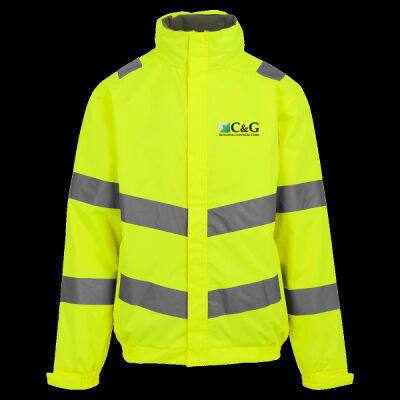 Printed - C&G Building - Left Chest - Hi-Vis Pro Contract Dover Jacket (Class 3) Thumbnail