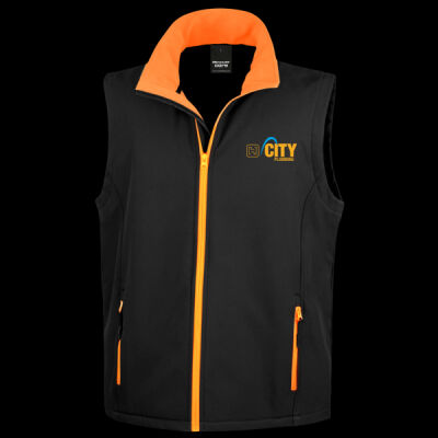 Printed - City Plumbing - Left Chest - Men's Printable Softshell Bodywarmer with Recycled Fleece Inner Thumbnail