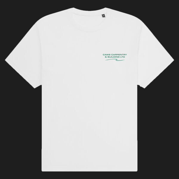 Printed - Caws Carpentry - Left Chest - Organic Heavy T-Shirt Thumbnail