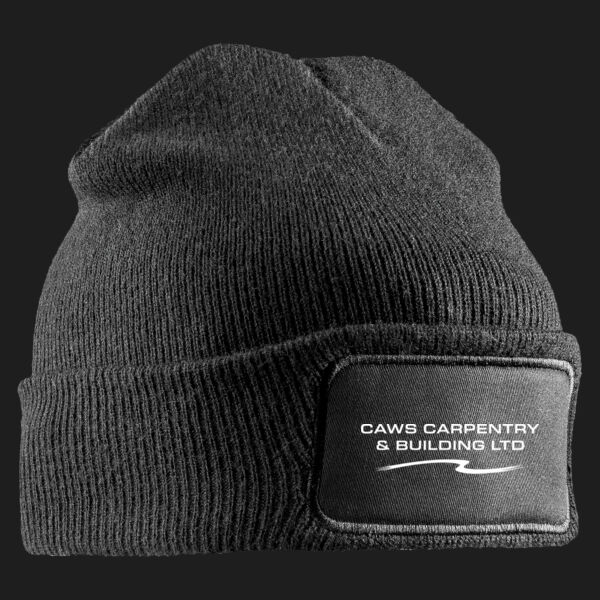 Printed - Caws Carpentry - Left Chest - Double Knit Printers Beanie Thumbnail