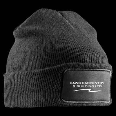 Printed - Caws Carpentry - Left Chest - Double Knit Printers Beanie Thumbnail