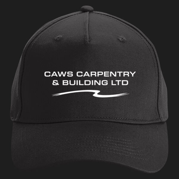 Printed - Caws Carpentry - Left Chest - Organic Cotton 5 Panel Cap Thumbnail