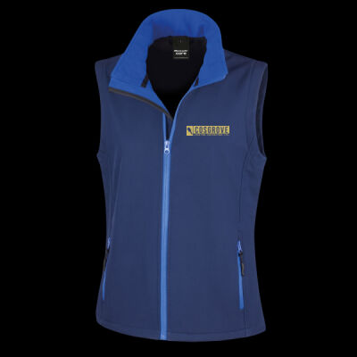 Printed - Cosgrove Painting - Left Chest - Ladies' Printable Softshell Bodywarmer with Recycled Fleece Inner Thumbnail