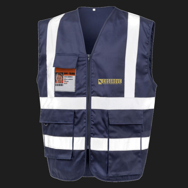 Printed - Cosgrove Painting - Left Chest - Heavy Duty Polycotton Security Vest Thumbnail
