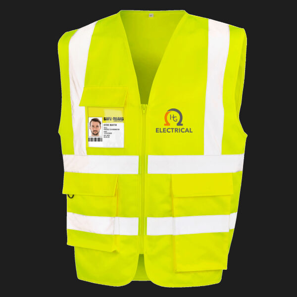 Printed - HG Electrical  - Left Chest - Heavy Duty Polycotton Security Vest Thumbnail