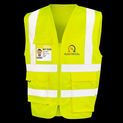 Printed - HG Electrical  - Left Chest - Heavy Duty Polycotton Security Vest Thumbnail