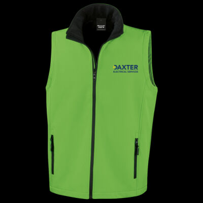 Printed Daxter Electricals Left Chest - Men's Printable Softshell Bodywarmer with Recycled Fleece Inner Thumbnail
