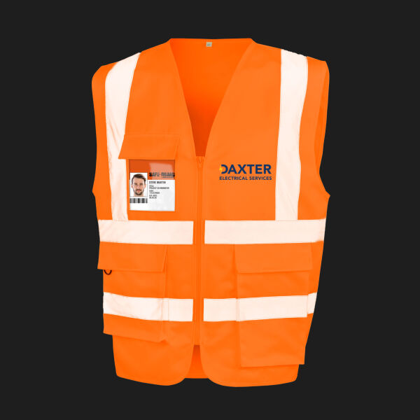 Printed Daxter Electricals Left Chest - Heavy Duty Polycotton Security Vest Thumbnail