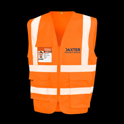 Printed Daxter Electricals Left Chest - Heavy Duty Polycotton Security Vest Thumbnail
