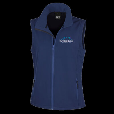 Printed - Waterlooville - Left Chest - Ladies' Printable Softshell Bodywarmer with Recycled Fleece Inner Thumbnail