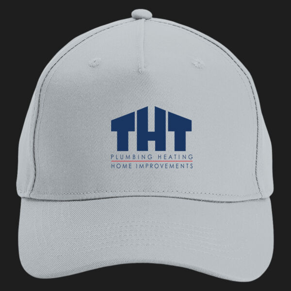 Printed - THT Plumbing - Left Chest - Organic Cotton 5 Panel Cap Thumbnail