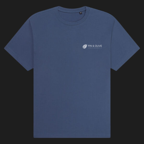 Printed - Fin and Olive - Left Chest - Organic Heavy T-Shirt Thumbnail
