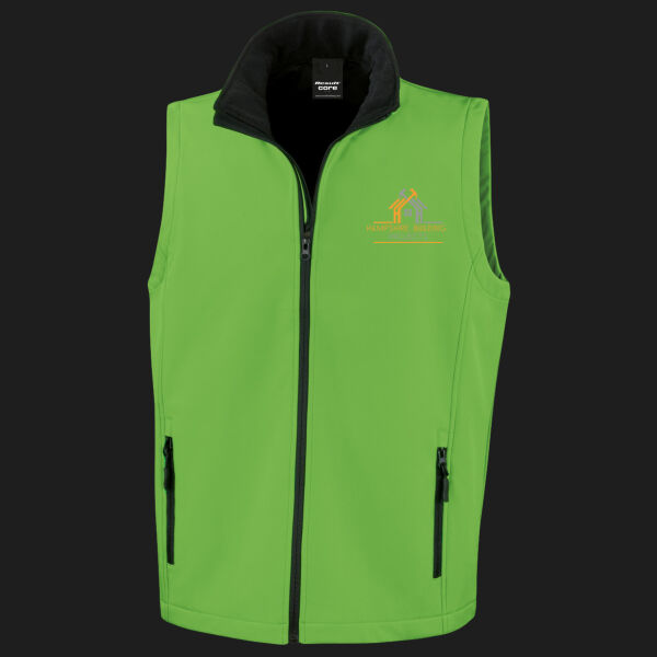 Printed - Hampshire Building Projects  - Left Chest - Men's Printable Softshell Bodywarmer with Recycled Fleece Inner Thumbnail