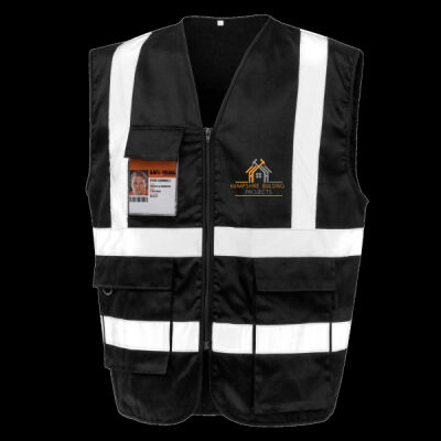 Printed - Hampshire Building Projects  - Left Chest - Heavy Duty Polycotton Security Vest Thumbnail