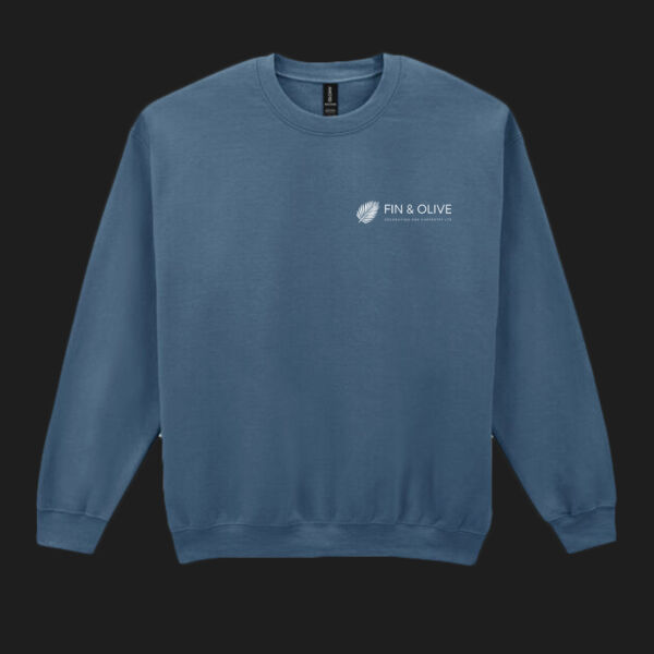 Printed - Fin and Olive - Left Chest - Heavy Blend™ Adult Crewneck Sweatshirt Thumbnail