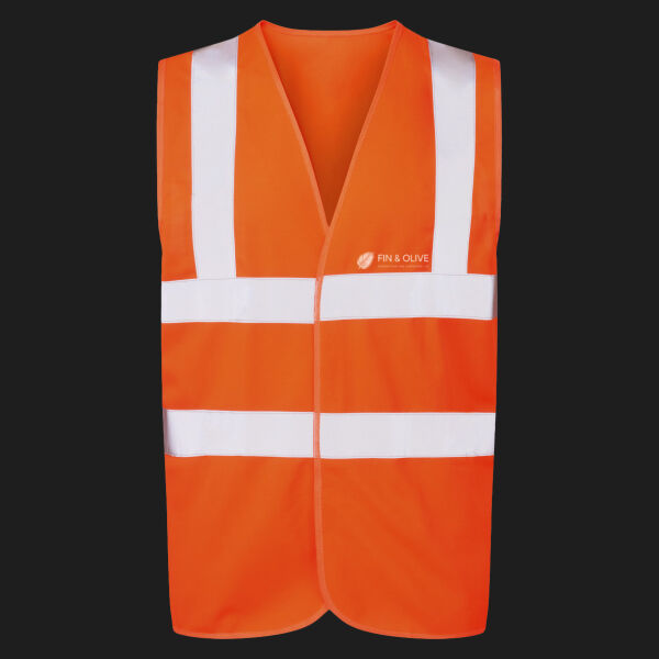 Printed - Fin and Olive - Left Chest - UCC 4-Band Safety Waistcoat Thumbnail