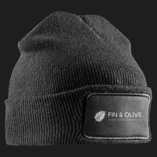 Printed - Fin and Olive - Left Chest - Double Knit Printers Beanie Thumbnail