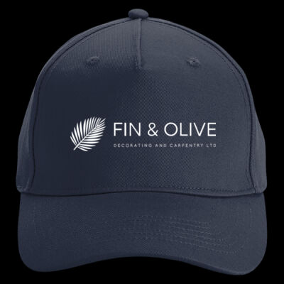 Printed - Fin and Olive - Left Chest - Organic Cotton 5 Panel Cap Thumbnail